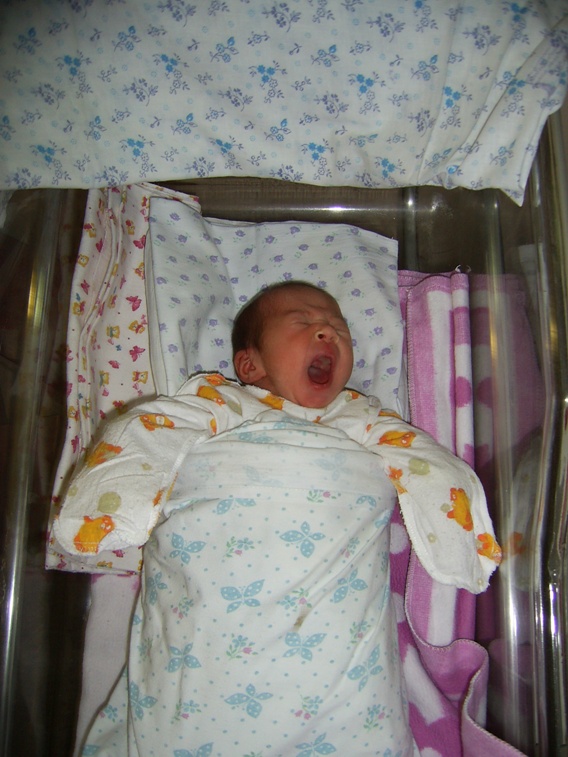 La hija de Lidia Boudon con una semana de vida - 2006