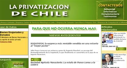 Sobre las privatizaciones en Chile