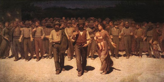 Pellizza da Volpedo, Il Quarto Stato, 1901, Milano, Civica Galleria d'Arte Moderna - Filme "1900 - Novecento"